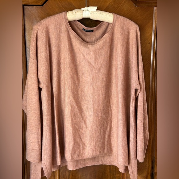 Eileen Fischer Coral cashmere wide sweater XL On Sale - Picture 1 of 3